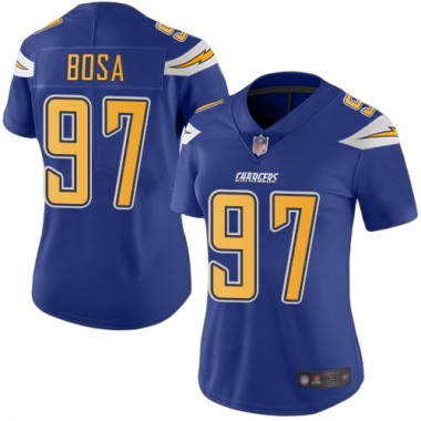 Los Angeles Chargers NFL Football Joey Bosa Electric Blue Jersey Women Limited #97 Rush Vapor Untouchable->youth nfl jersey->Youth Jersey